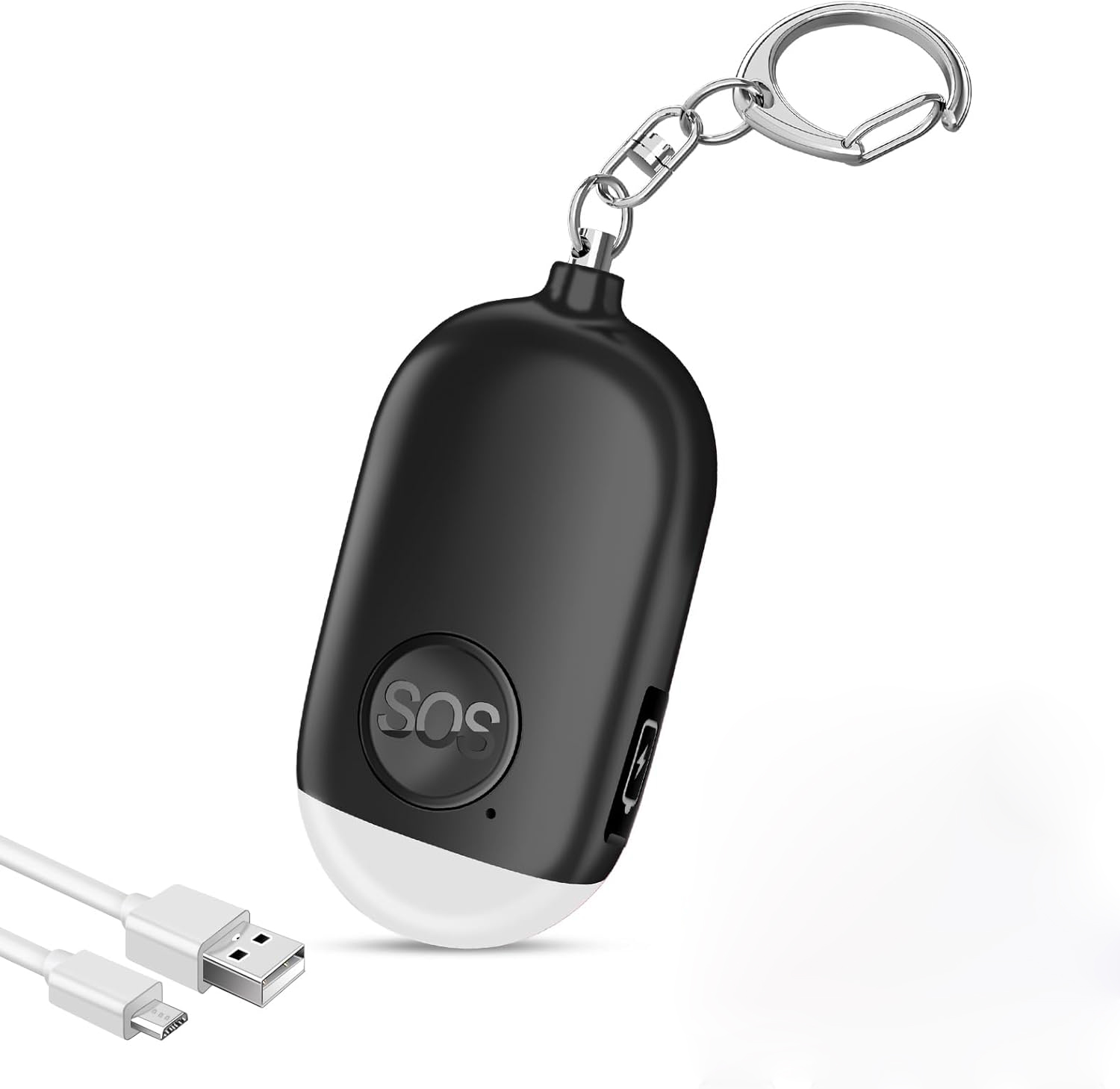 Personal Alarm Keychain - พวงกุญแจสัญญาณเตือนภัยส่วนบุคคลเสียงดังพิเศษ 130 เดซิเบล 1 ชิ้น -